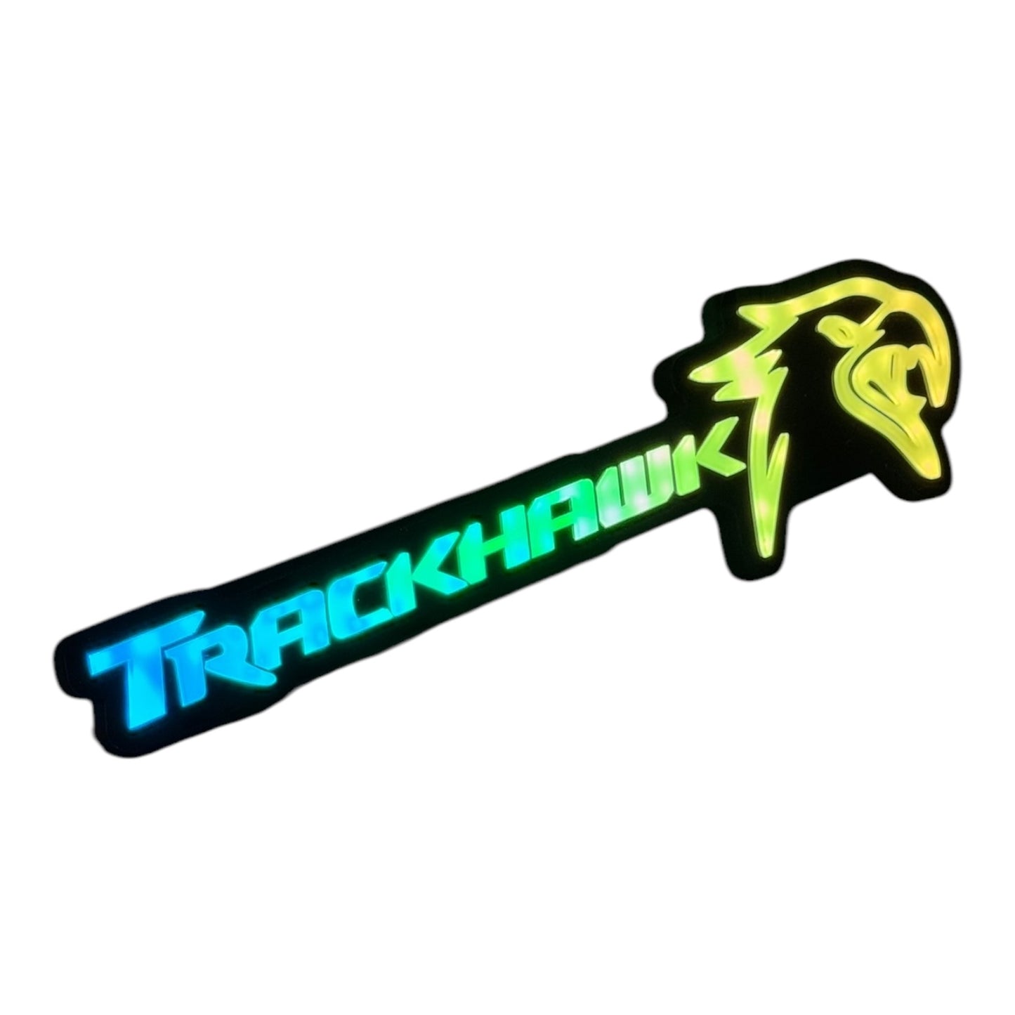 LED Trackhawk Grille Badge Decoration – Light-Up Emblem for Jeep Trackhawk