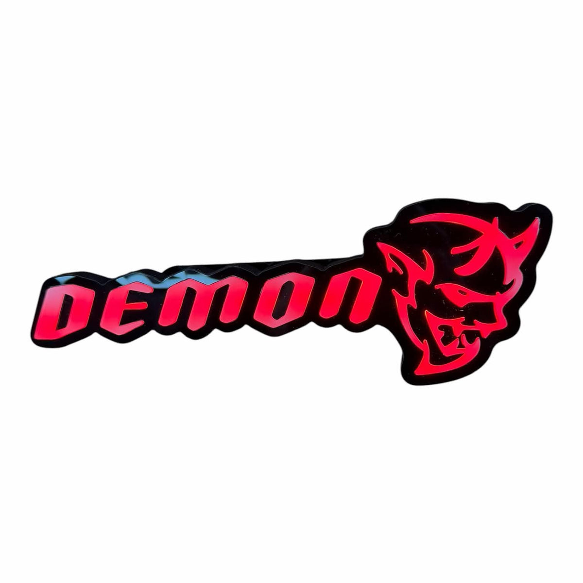 LED Demon Grille Badge – Light-Up Emblem (Demon Style)