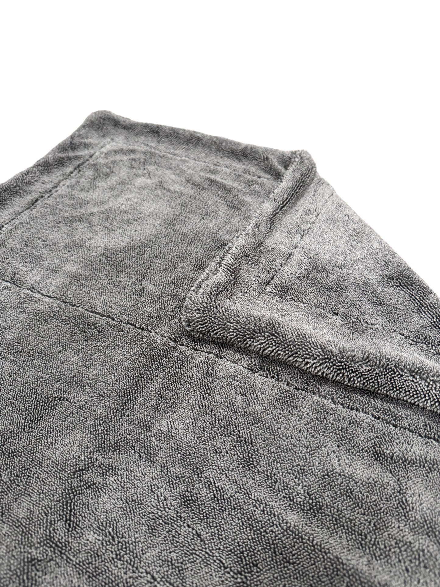 RVP Supply Grey Large Twisted Loop Drying Towel Super Absorbent For Car Detailing 1600GSM touchless car