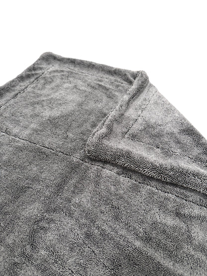 RVP Supply Grey Large Twisted Loop Drying Towel Super Absorbent For Car Detailing 1600GSM touchless car