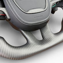 Matte Carbon Fiber & Alcantara Flat Bottom Steering Wheel with LED | Dodge Charger / Challenger / Chrysler 300 / Mopar (2015-2023)