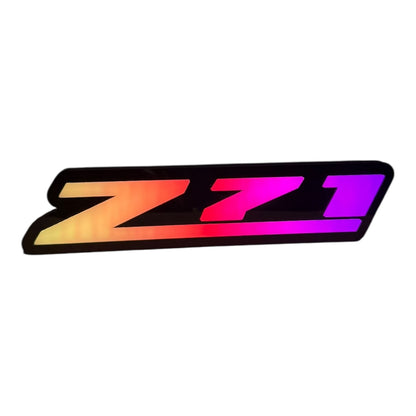 LED Z71 Grille Badge Decoration – RGB Light-Up Emblem for Chevy Trucks