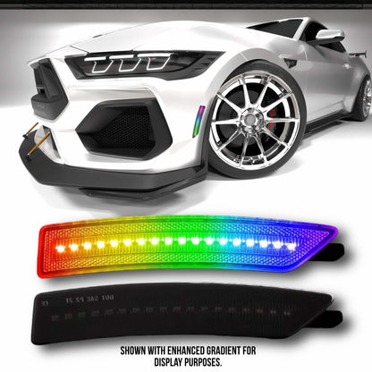 RGB Side Marker Lights for Ford Mustang S650 2024+ Smoked