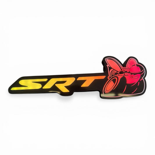 SRT Scat Pack LED Badge – Red Orange