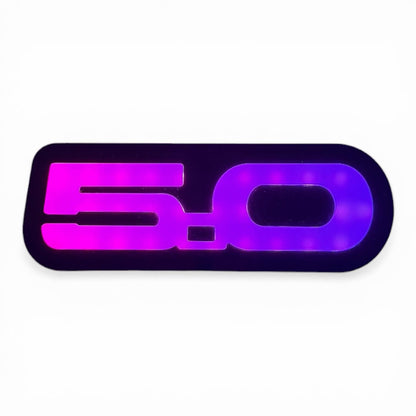 Ford Mustang 5.0 LED Badge – Pink Purple