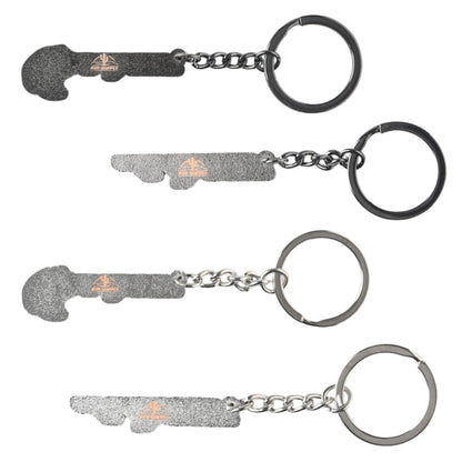 SRT & SRT Hellcat Key Chain - Black/White Metal Finish with White Outline - Perfect Key Fob Accessory - Accessories