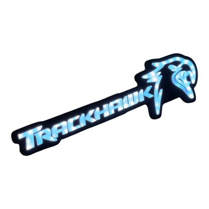 LED Trackhawk Grille Badge Decoration – Light-Up Emblem for Jeep Trackhawk