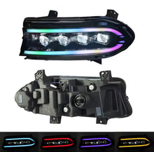 Phantom Series RGB LED Headlights for Dodge Charger (2015-2023) – Sequential Turn Signal, Quad Projector, Plug & Play
