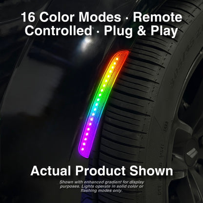 RGB LED Side Marker Lights – Fits Dodge Charger & Challenger (2015–2023) | Remote Controlled, Plug & Play