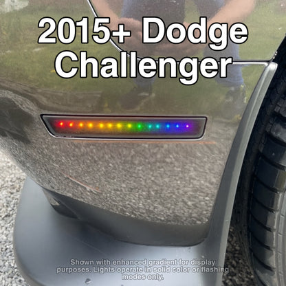 RGB LED Side Marker Lights – Fits Dodge Charger & Challenger (2015–2023) | Remote Controlled, Plug & Play
