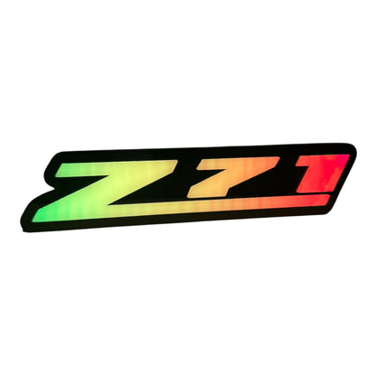 LED Z71 Grille Badge Decoration – RGB Light-Up Emblem for Chevy Trucks