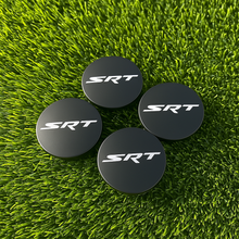 Matte Black SRT Wheel Center Caps – 63mm (Set of 4)