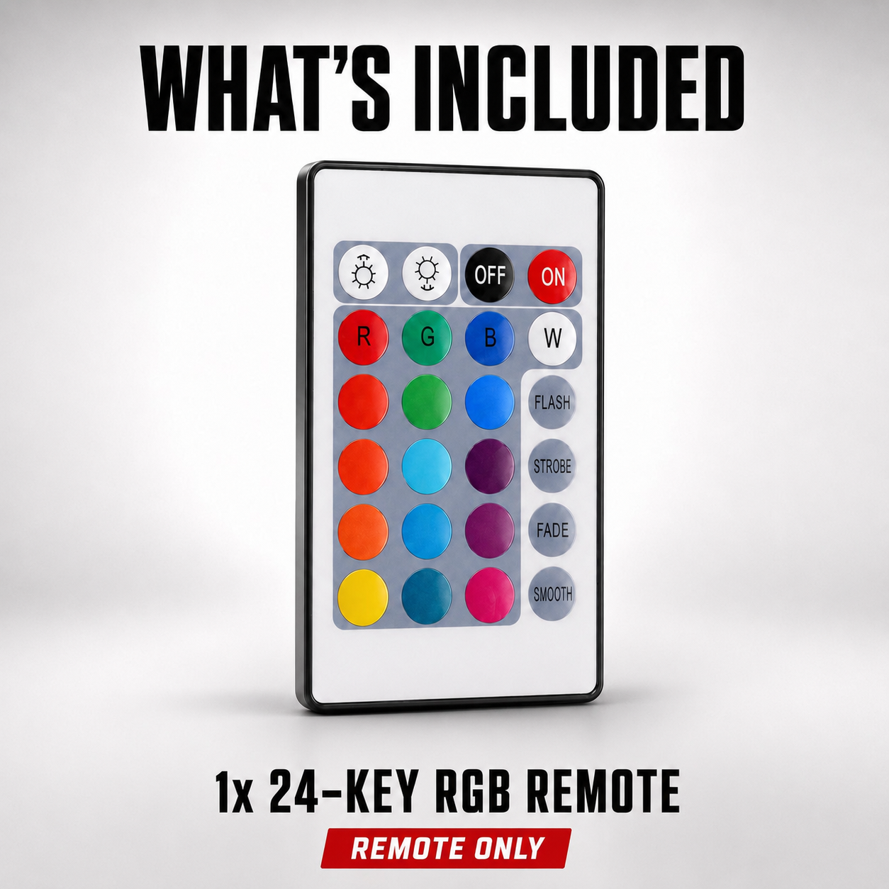 Replacement 24-Key RGB LED Remote for RVP Side Marker Lights – Remote Only