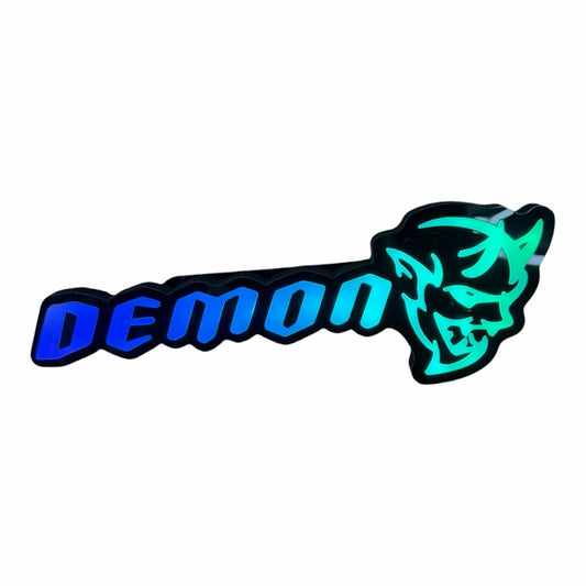 LED Demon Grille Badge – Light-Up Emblem (Demon Style)