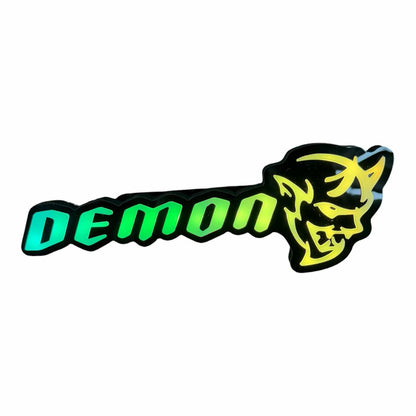 LED Demon Grille Badge – Light-Up Emblem (Demon Style)