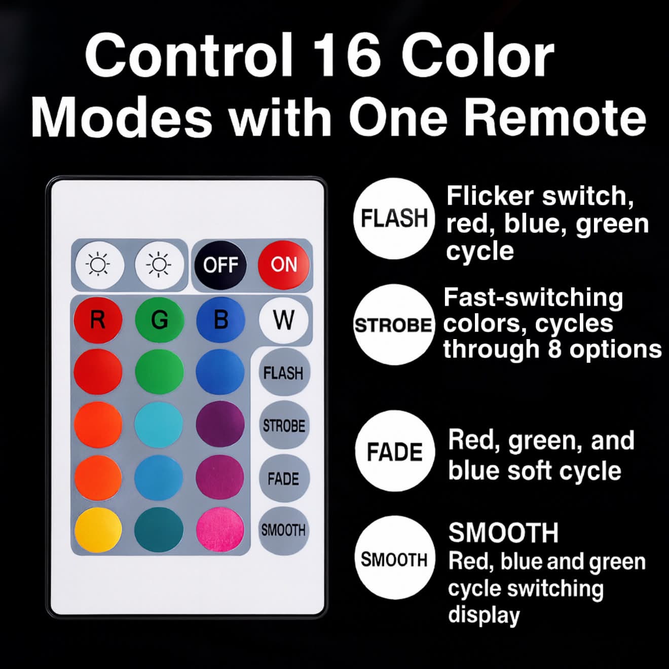 Control 16 Color Modes with One Remote