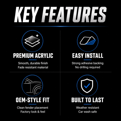 Premium Acrylic Hawk Fender Emblem